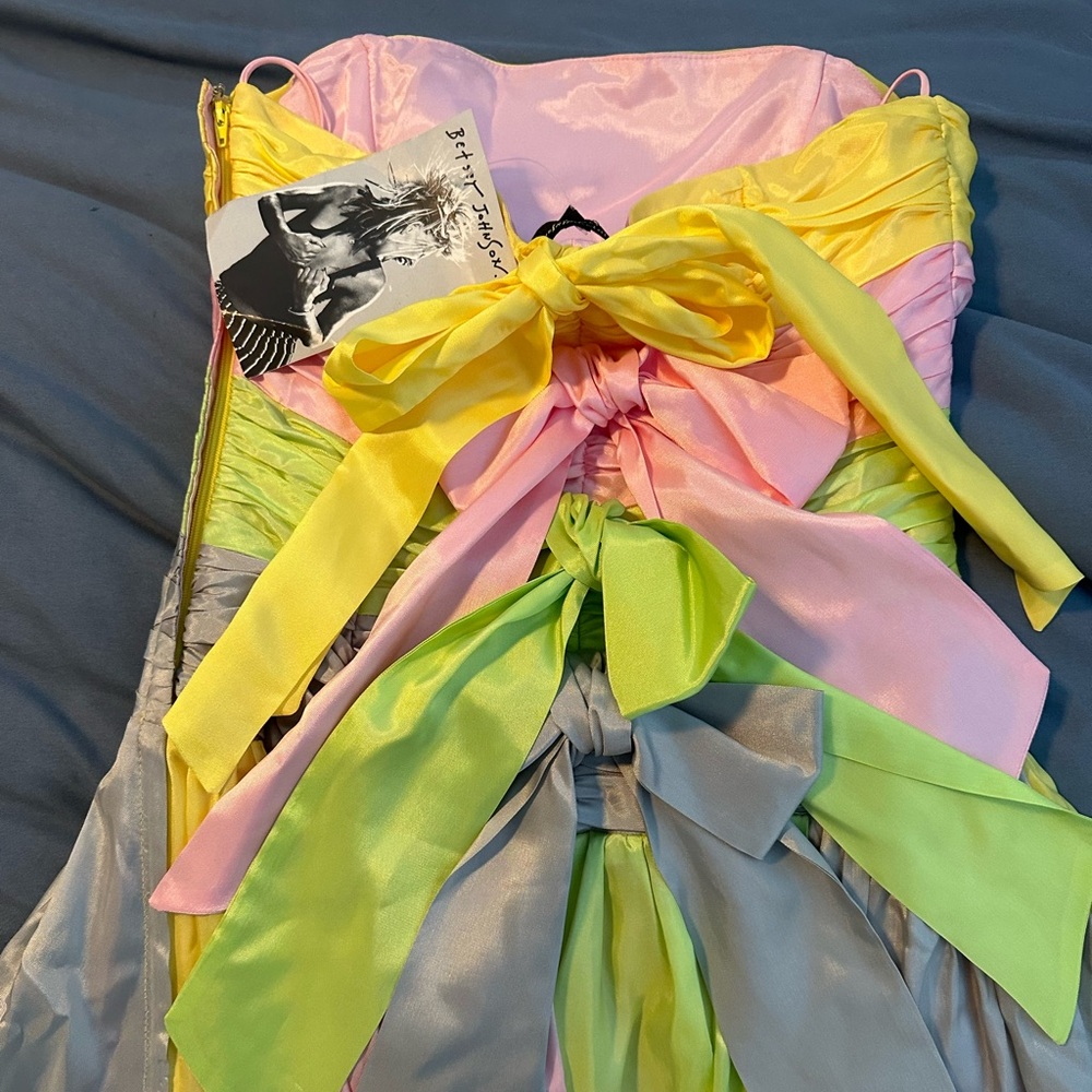 Betsey Johnson multicolored candy strip dress